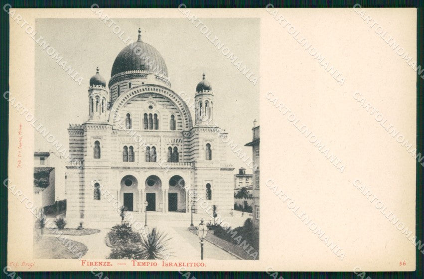 Firenze Città Tempio Israelitico Synagogue cartolina WX0408 – fronte