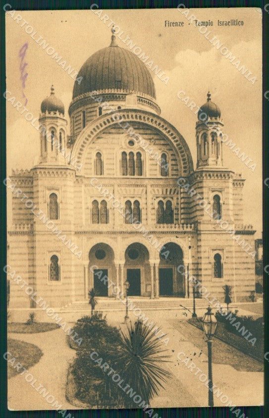 Firenze Città Tempio Israelitico Synagogue cartolina WX0413 – fronte