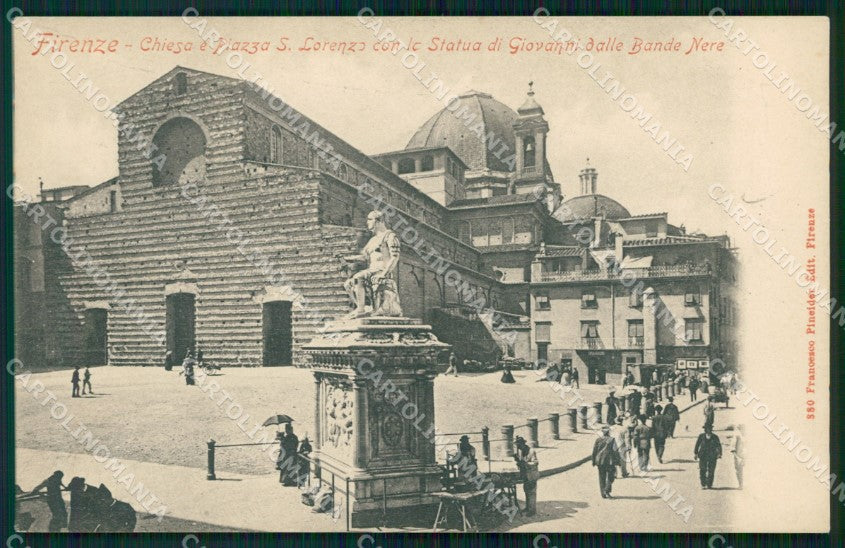 Firenze Città Piazza San Lorenzo cartolina WX0426 – fronte