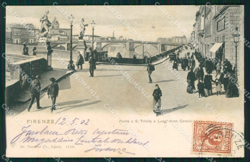 Firenze Città Ponte Santa Trinità cartolina WX0432 – fronte