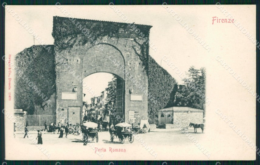 Firenze Città Porta Romana Carrozze cartolina WX0435 – fronte