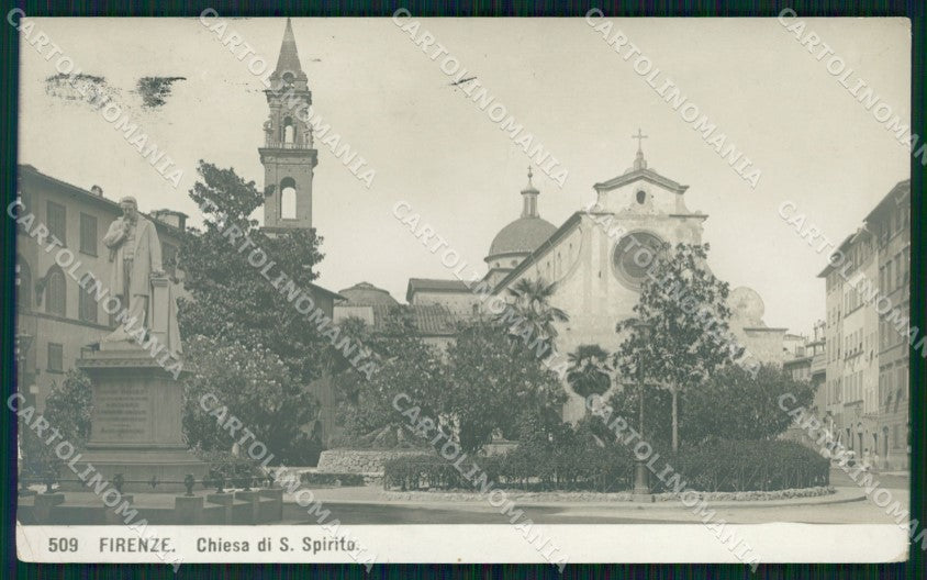 Firenze Città Chiesa Santo Spirito PIEGHINE MACCHIE Foto cartolina WX0442 – fronte