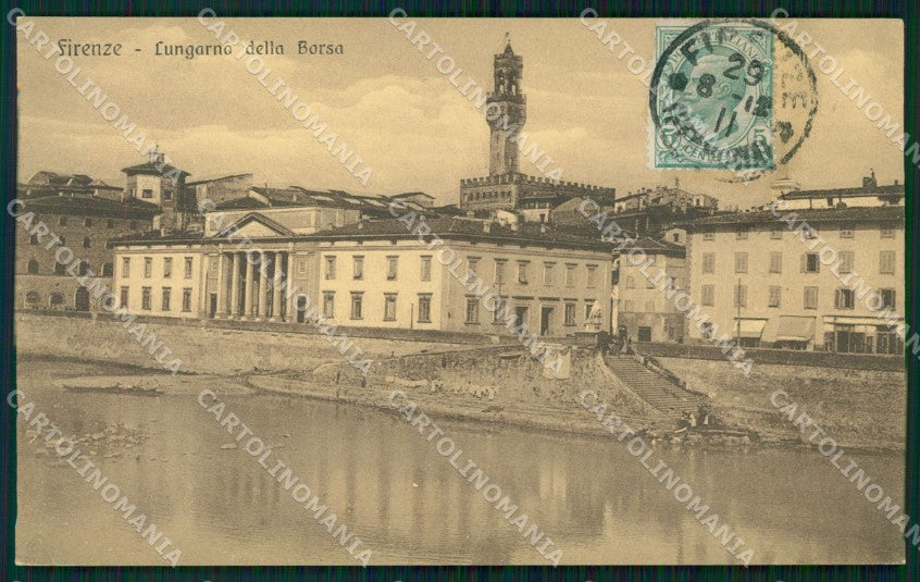 Firenze Città Lungarno della Borsa cartolina WX0460 – fronte