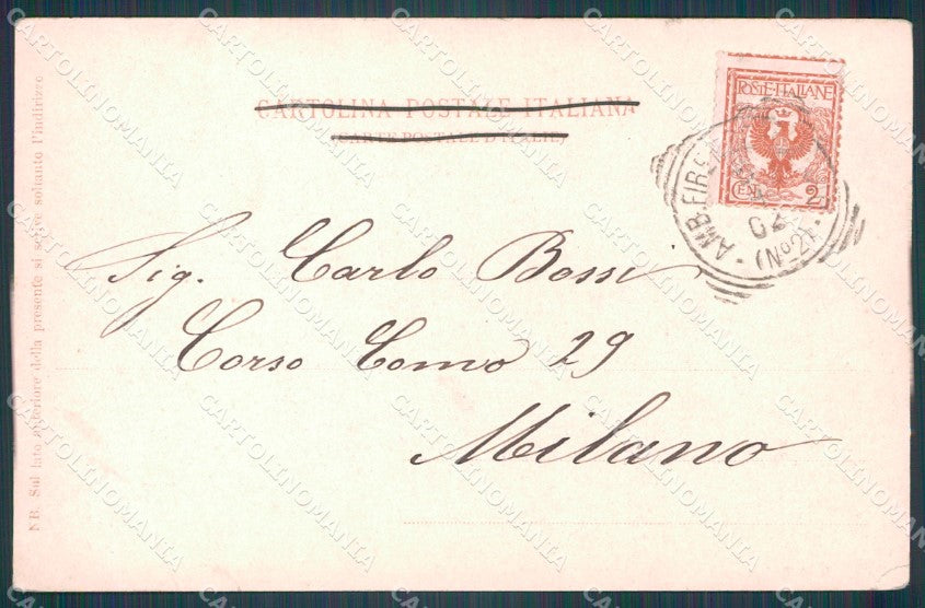 Firenze Città Lungarno Amerigo Vespucci PIEGHINA STRAPPINO cartolina WX0462 – retro