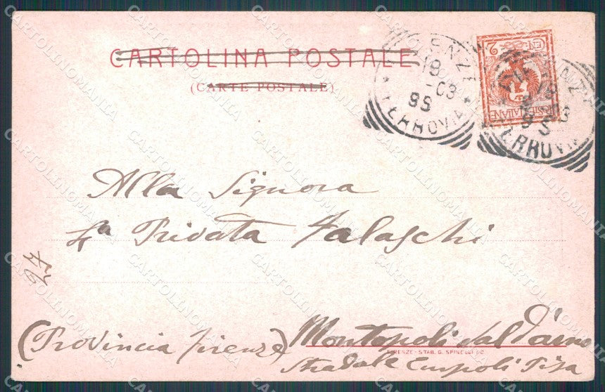 Firenze Città Lungarno Amerigo Vespucci Carretto cartolina WX0464 – retro