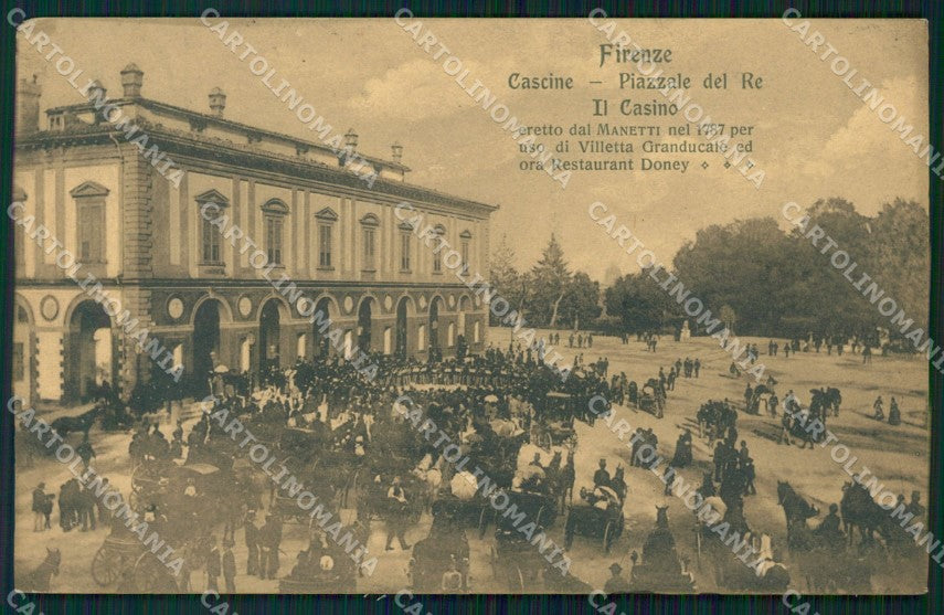 Firenze Città Cascine Piazzale del Re Carrozze cartolina WX0470 – fronte