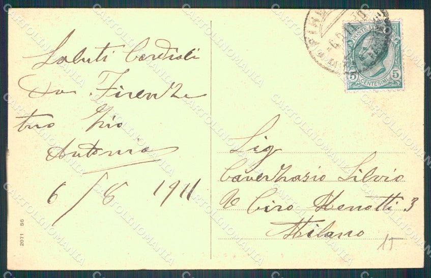 Firenze Città Cascine cartolina WX0471 – retro