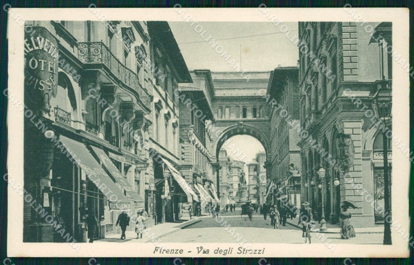 Firenze Città Via Strozzi cartolina WX0475 – fronte