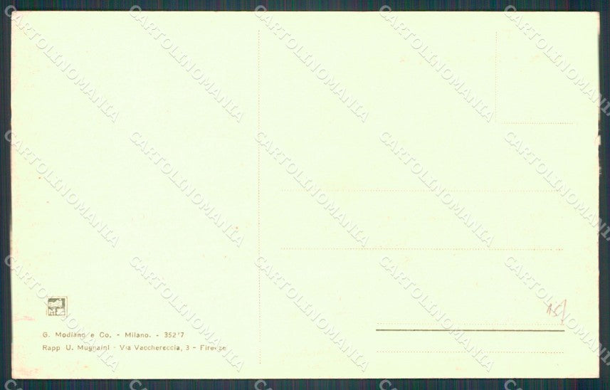 Firenze Città Cascine Viale della Regina Carrozze cartolina WX0476 – retro