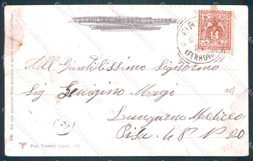 Firenze Città Piazza dell'Unità MACCHIA cartolina WX0480 – retro
