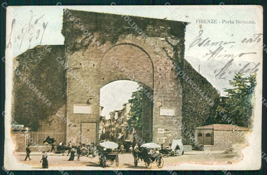 Firenze Città Porta Romana Carrozze PIEGHINA cartolina WX0490 – fronte