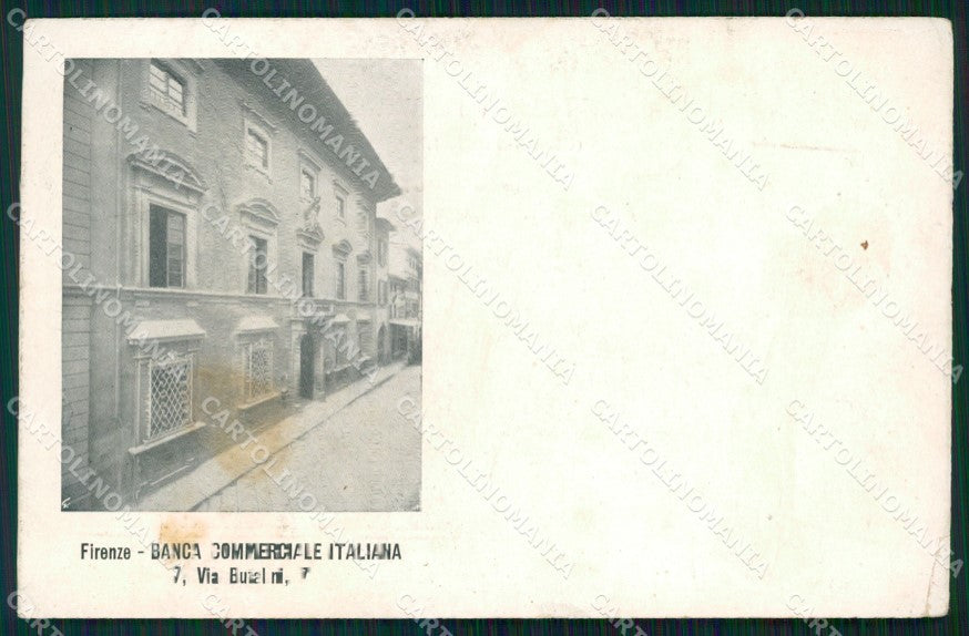 Firenze Città Banca Commerciale STRAPPINO PIEGHINA MACCHIA cartolina WX0513 – fronte