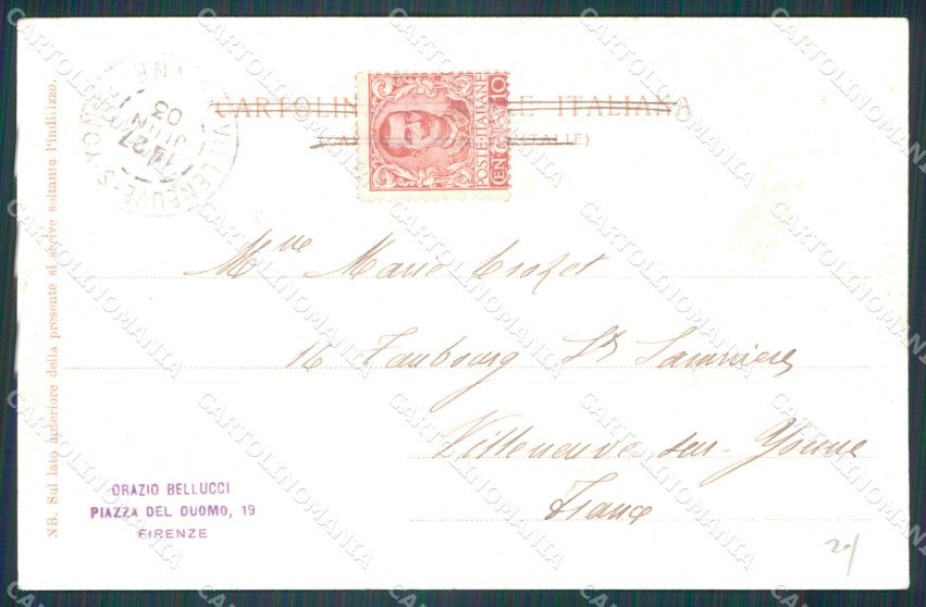 Firenze Città Lungarno Amerigo Vespucci cartolina WX0523 – retro