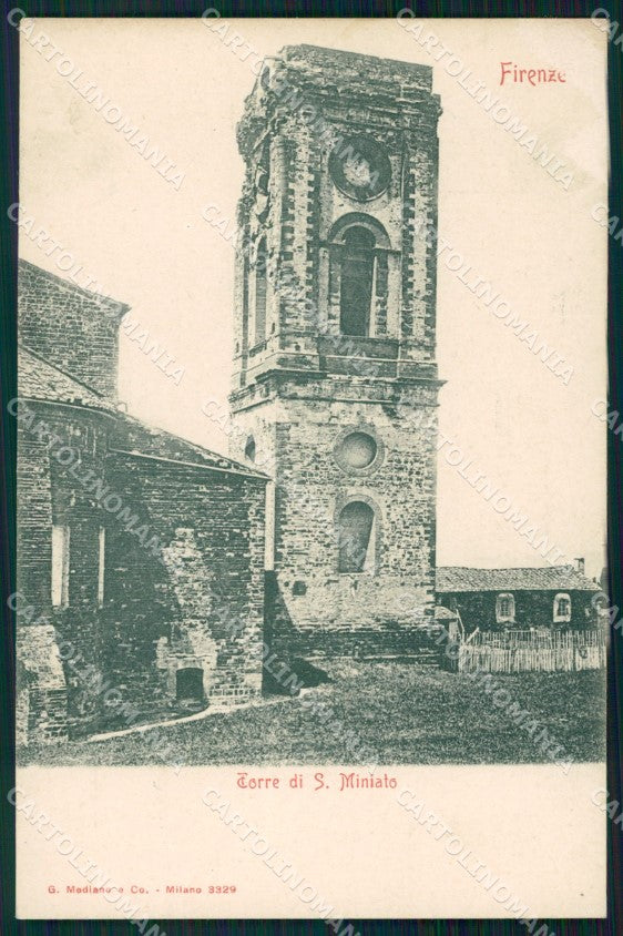 Firenze Città Torre San Miniato ABRASA cartolina WX0537 – fronte