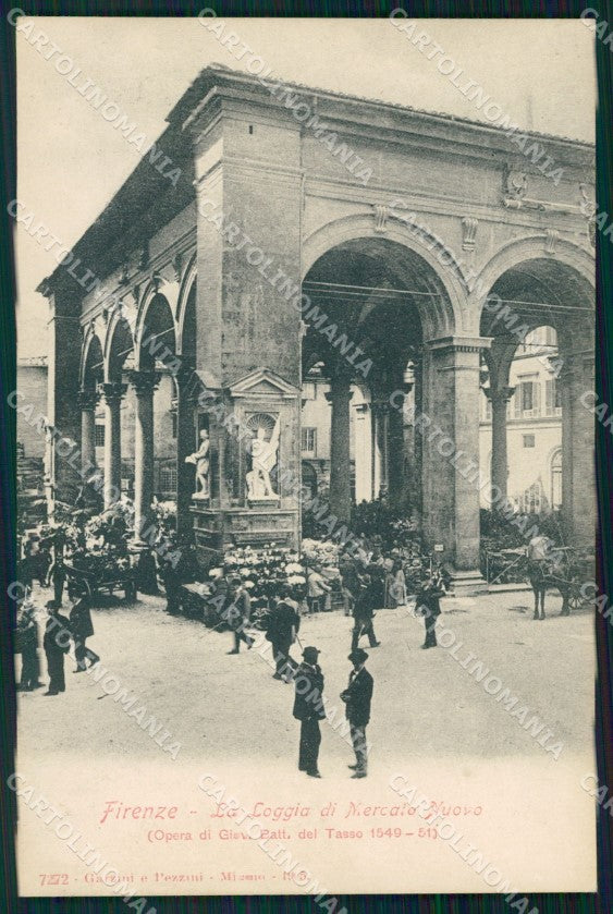 Firenze Città Loggia Mercato Nuovo cartolina WX0538 – fronte