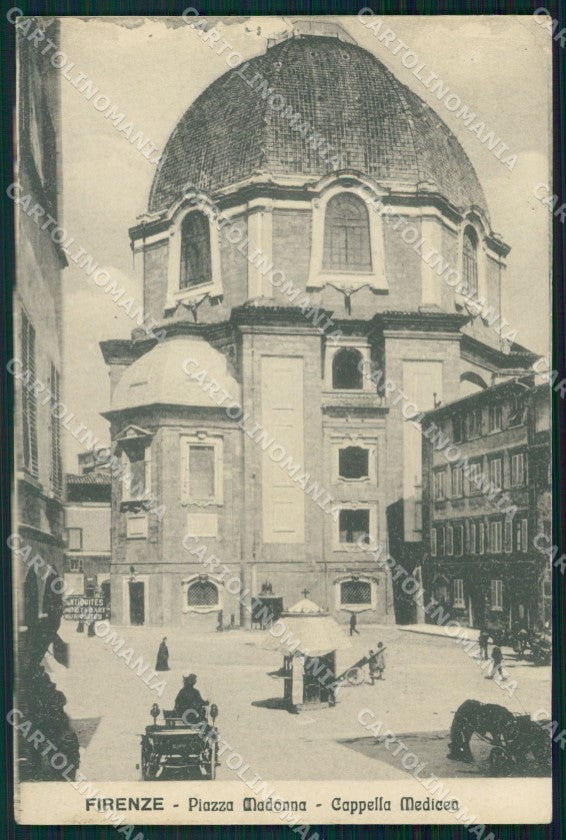 Firenze Città Piazza Madonna PIEGHINA cartolina WX0552 – fronte