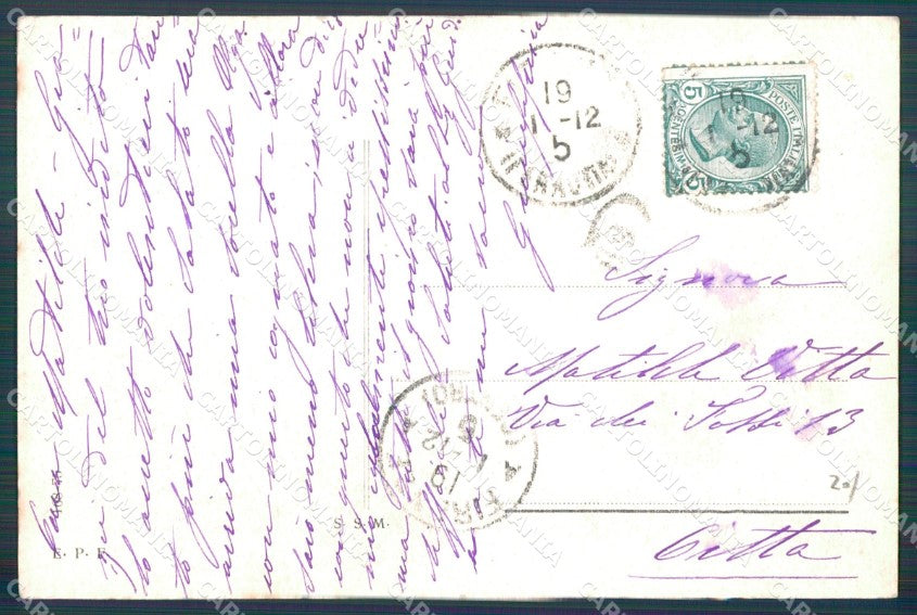 Firenze Città Piazza Madonna PIEGHINA cartolina WX0552 – retro