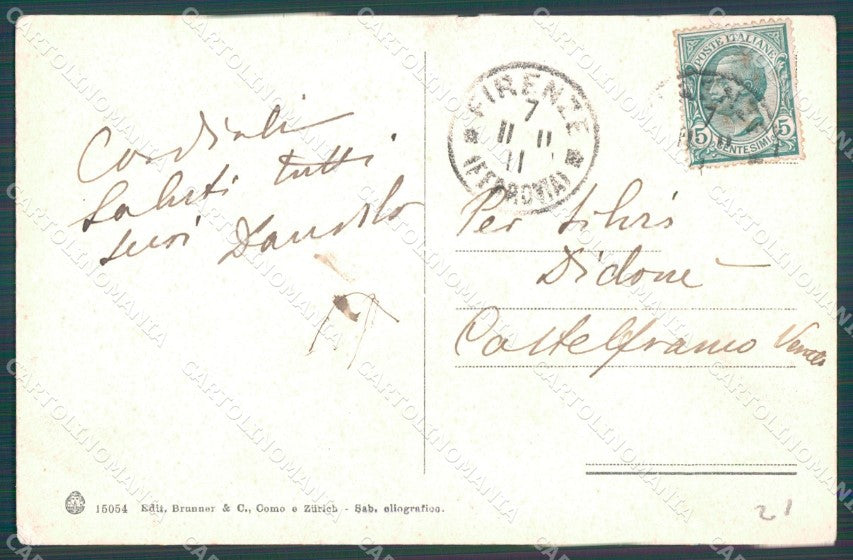 Firenze Città Palazzo Riccardi Carrozze STRAPPINO cartolina WX0555 – retro