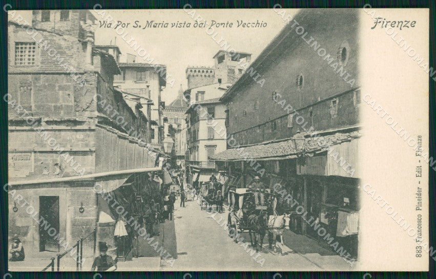 Firenze Città Via Porta Santa Maria dal Ponte Vecchio COLLA cartolina WX0562 – fronte