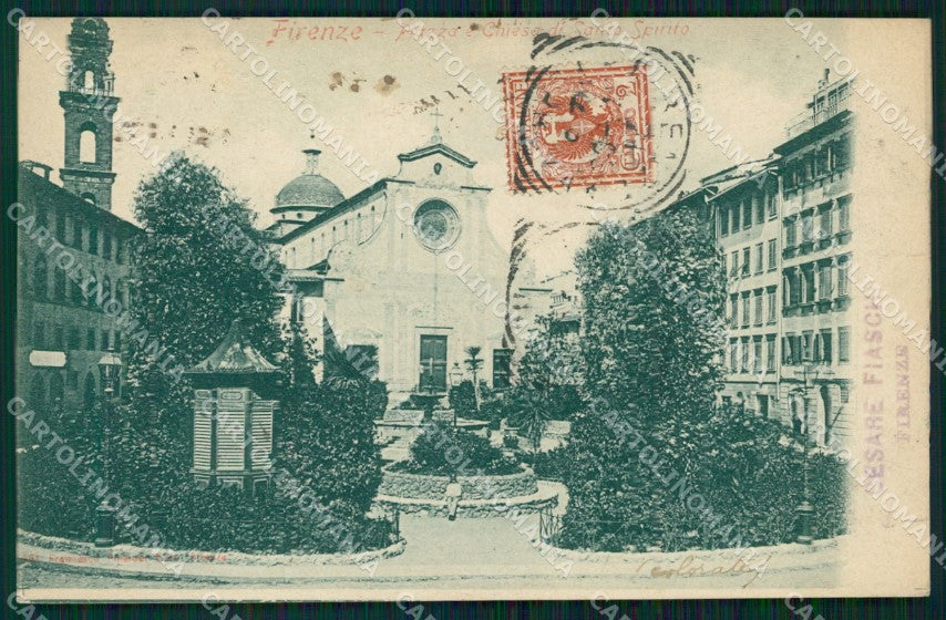 Firenze Città Piazza Santo Spirito MACCHIE cartolina WX0576 – fronte