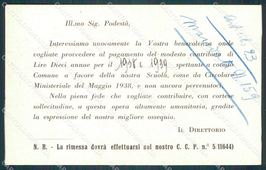 Firenze Città Scuola Italiana Cani Guida Pubblicitaria cartolina WX0577 – retro
