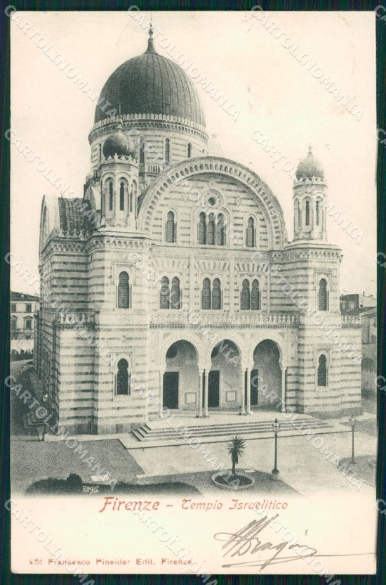 Firenze Città Tempio Israelitico ABRASA cartolina WX0580 – fronte