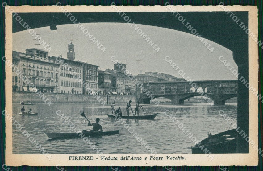 Firenze Città Ponte Vecchio Barche cartolina WX0581 – fronte