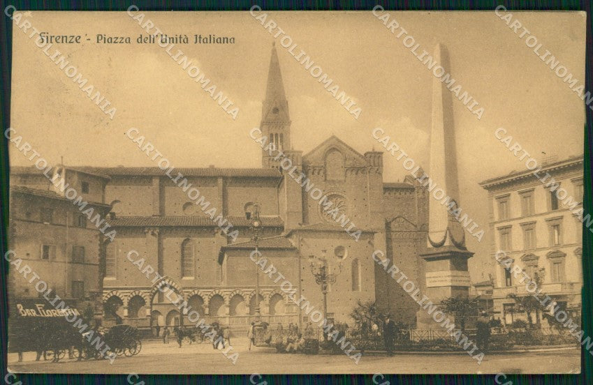 Firenze Città Piazza dell'Unità Italiana cartolina WX0589 – fronte