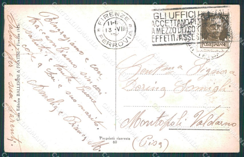 Firenze Città Via Tornabuoni cartolina WX0592 – retro