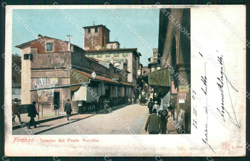 Firenze Città Ponte Vecchio cartolina WX0599 – fronte