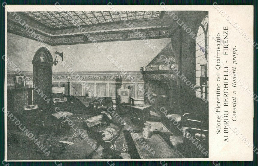 Firenze Città Albergo Berchielli cartolina WX0603 – fronte