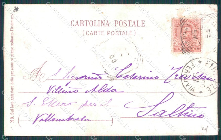Firenze Città Memoria del Giubileo 1300 PIEGHINE cartolina WX0606 – retro