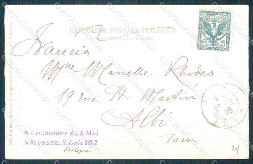 Firenze Città Piazza Manin Carrozze cartolina WX0607 – retro
