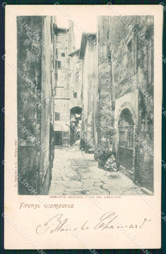 Firenze Città Mercato Vecchio Scomparsa cartolina WX0610 – fronte