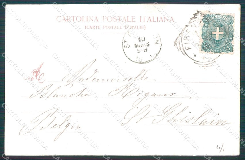 Firenze Città Mercato Vecchio Scomparsa cartolina WX0610 – retro