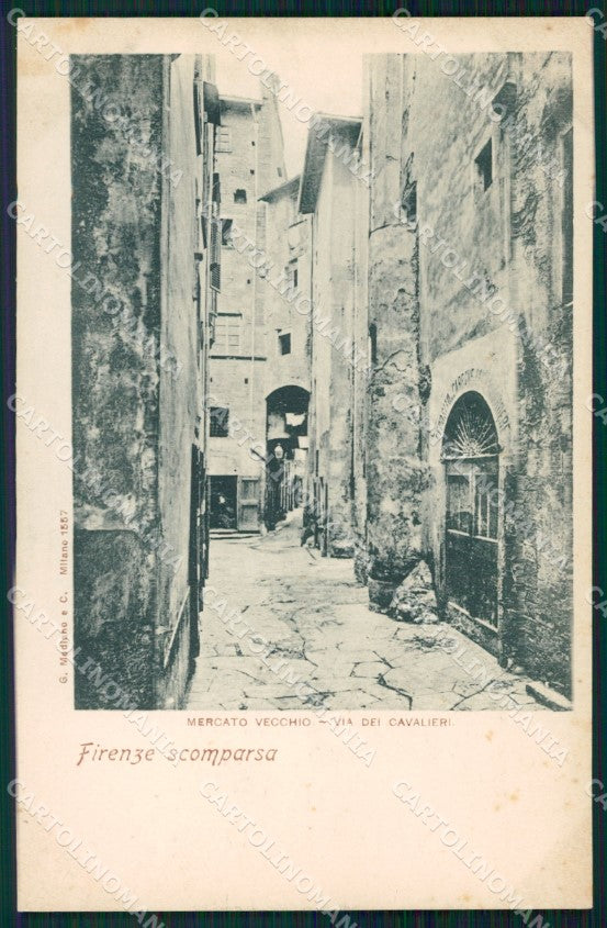 Firenze Città Mercato Vecchio Scomparsa cartolina WX0611 – fronte