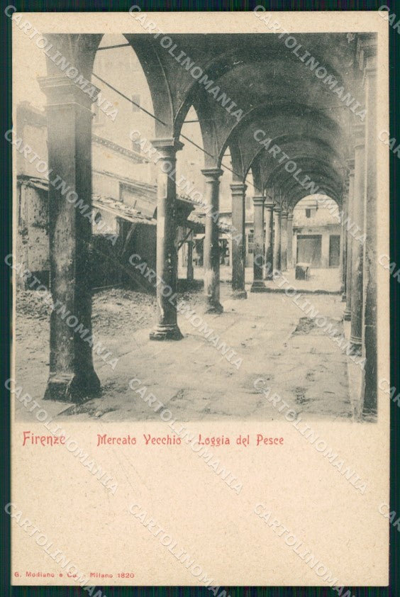 Firenze Città Loggia del Pesce Mercato Vecchio cartolina WX0616 – fronte