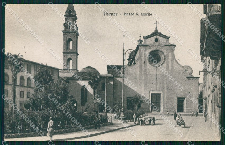 Firenze Città Piazza Santo Spirito PIEGHINE cartolina WX0636 – fronte