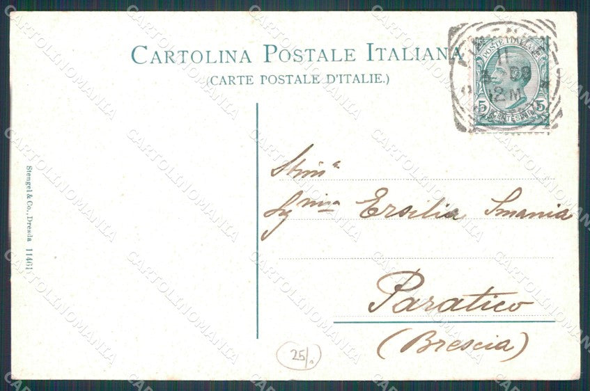Firenze Città Piazza Santa Maria Novella Treno PIEGHINA cartolina WX0637 – retro