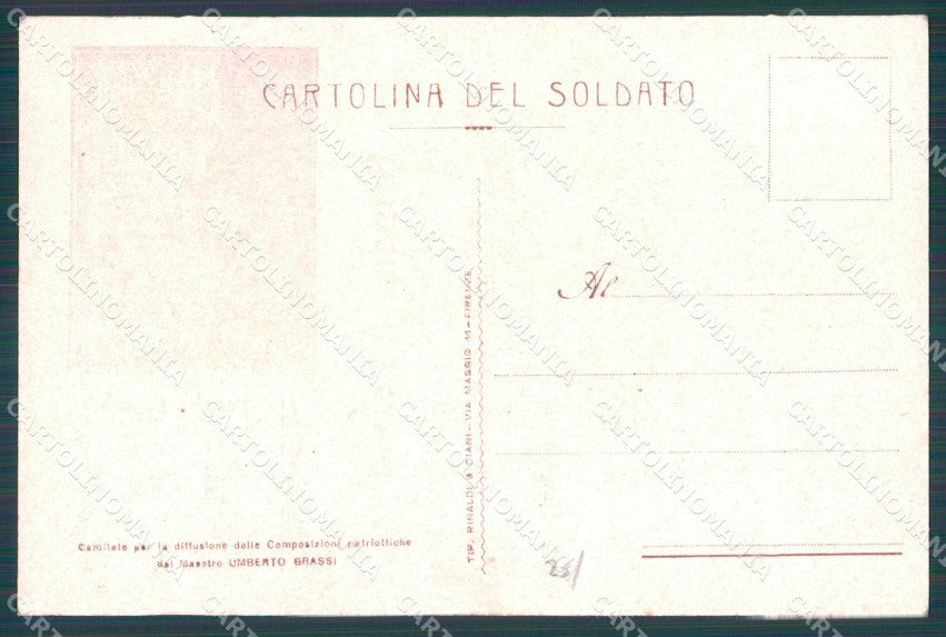 Firenze Città Cartolina del Soldato Buone Feste Umberto Grassi cartolina WX0650 – retro