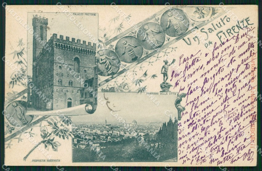 Firenze Città Saluti da cartolina WX0652 – fronte