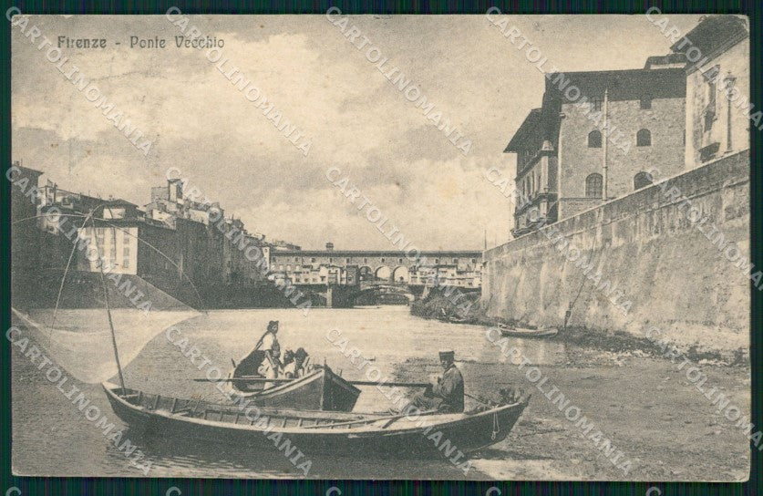 Firenze Città Ponte Vecchio Barca cartolina WX0657 – fronte