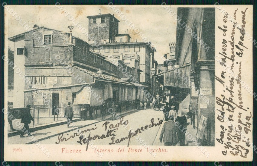 Firenze Città Ponte Vecchio cartolina WX0659 – fronte