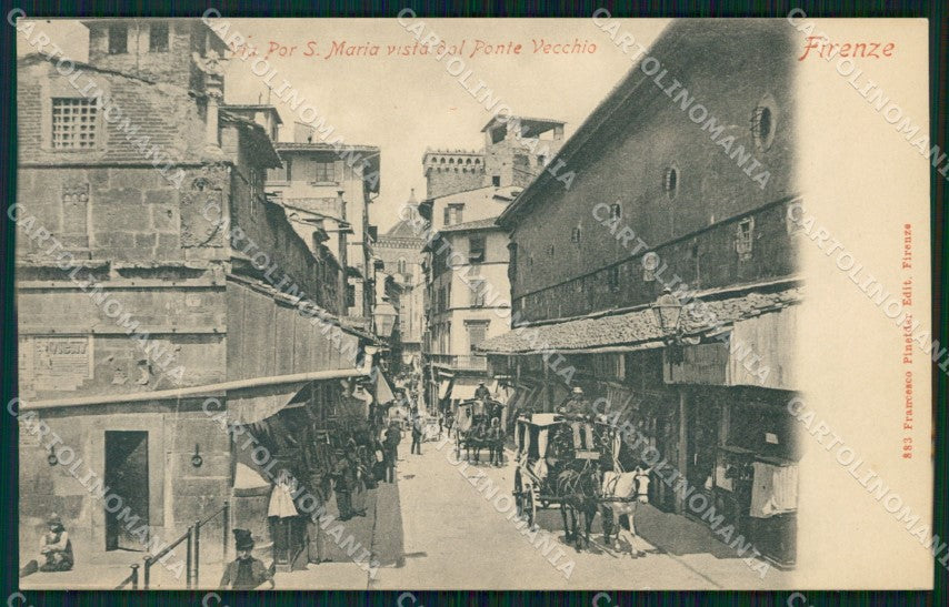 Firenze Città Via Porta Santa Maria dal Ponte Vecchio cartolina WX0660 – fronte