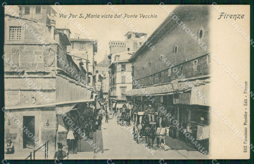 Firenze Città Via Porta Santa Maria dal Ponte Vecchio cartolina WX0661 – fronte