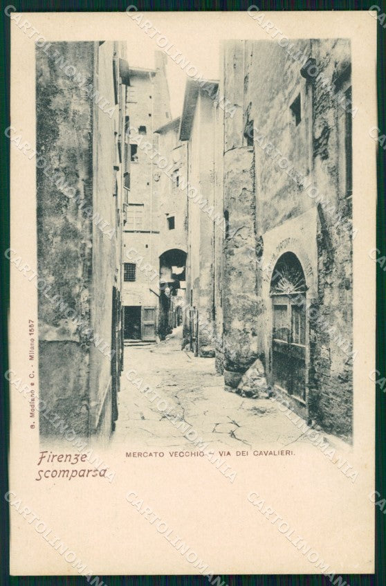 Firenze Città Mercato Vecchio Scomparsa cartolina WX0667 – fronte