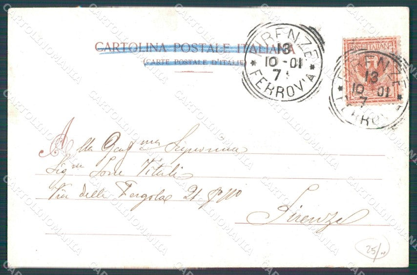 Firenze Città Piazza Mercato Vecchio Scomparsa cartolina WX0669 – retro