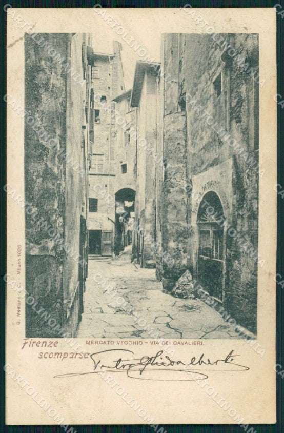 Firenze Città Mercato Vecchio Scomparsa cartolina WX0671 – fronte