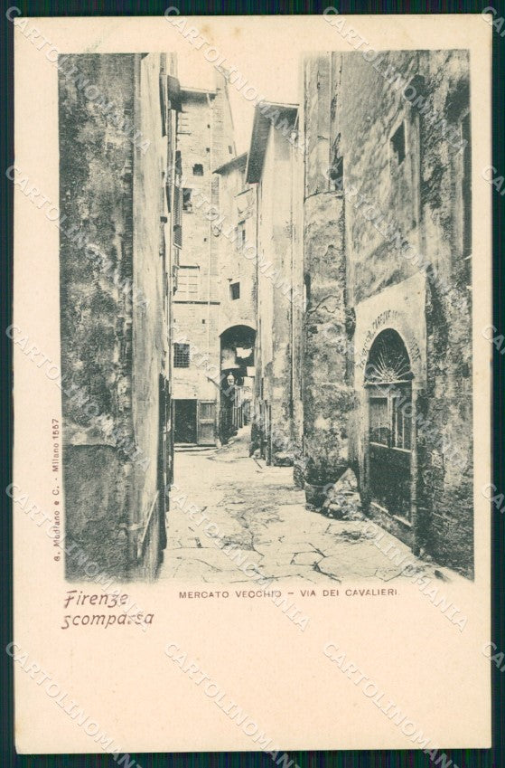 Firenze Città Mercato Vecchio Scomparsa cartolina WX0672 – fronte