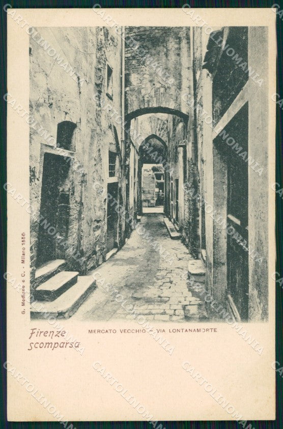 Firenze Città Mercato Vecchio Scomparsa cartolina WX0673 – fronte